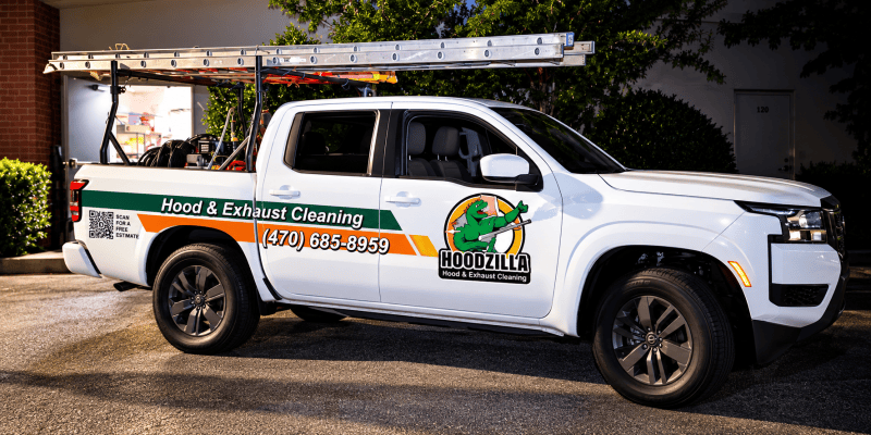 Hoodzilla branded truck creative